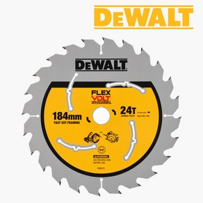 디월트 DWA714124WFV 플렉스볼트 원형톱날 184x19mm (7 1/4인치) 목공 목재용 24T 스킬날