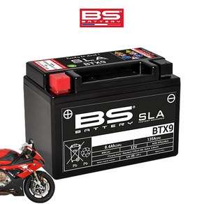 20-24년 BMW S1000RR BS배터리 BTX9 12V 8.4Ah 밧데리 유야사 YTX9-BS 대응, 1개