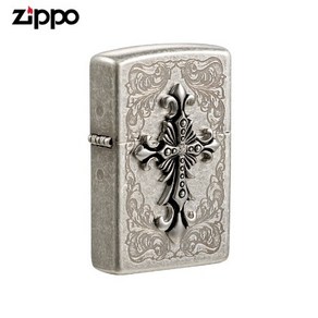 ZIPPO 라이터 엠블렘 ATC SA(실버) 오일+심지+부싯돌 3종세트 포함