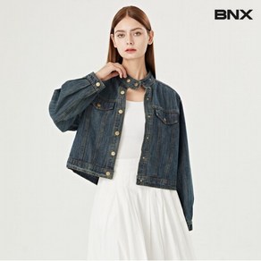 BNX 정상가:119 000원ㅣ바이커 페이크 포켓 데님 하프 자켓 (BW3JK004L0)