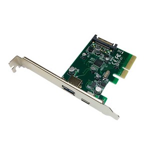 [LANSta] 랜스타 LS-PCIE-EX312 (USB3.1카드/C타입/PCI-E/2pot), 1, 1개