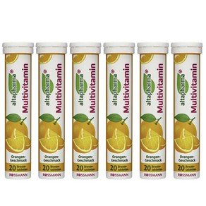 알타파마 멀티비타민 발포비타민 20정 90g 6개세트 altaphama Multivitamin Bausetabletten 6set, 1개, 82g, 120정