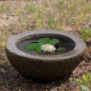 돌수반 원형30cm 수반 미니연못 수경재배 구시 돌구유 물확 돌확 원형 정원 가든 화단 장식 분수대 포토존 공원조성, 1개