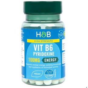 Holland & Baett Vitamin B6 + Pyidoxine 홀랜드앤바렛 비타민 B6 + 피리독신 100mg 120정 1개