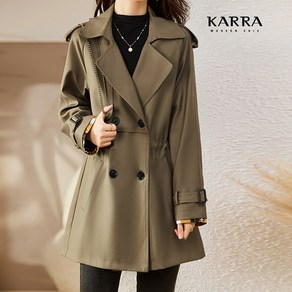 KARRA 버튼트렌치코트+스카프SET_A3F0684