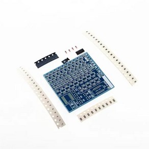 DIY 회로 기판 PCB SMT SMD 납땜 연습 보드 키트 패니 스킬 트레이닝 전자 세트 77개 부품, 1개