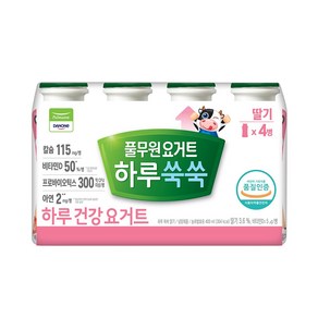 하루요거트쑥쑥-딸기 (100ml x 4개입) 풀무원 냉장