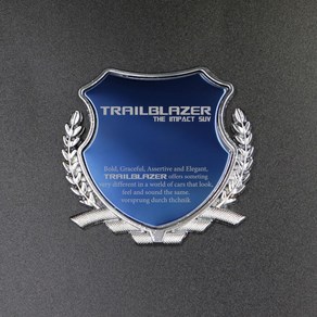 [호환상품] 트레일블레이저 레터링 메탈 포인트 드레스업 엠블럼 몰딩, 블랙(1p)