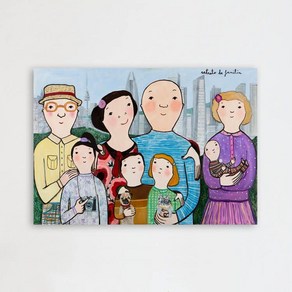 에바알머슨 그림 포스터 액자 벽걸이 인테리어 아트, Family Potait