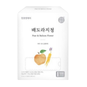 [빠른배송][천호엔케어] 국산 도라지 함유 배도라지청 스틱 10ml 100포 실속형