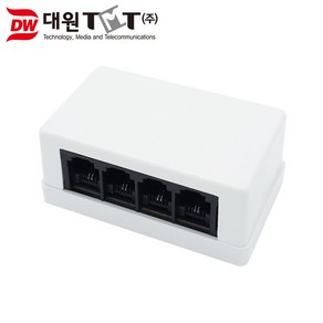 대원TMT DW-TEL4 1대4 전화선 분배기 입력 RJ45 출력 RJ11, 1개