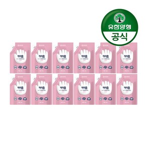 유한양행 해피홈 SAFE365 핸드워시 파우치형 리필 핑크포레향, 12개, 200ml