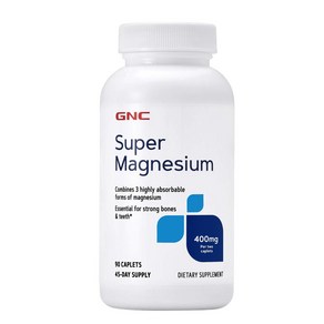 GNC 슈퍼 마그네슘 400mg 90정 (캐플렛) Supe Magnesium 90cts, 1개