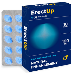 PSEnterprises <영국> Erect-UP 남성용 블루 타블렛 향상된 성능 장시간 빠른 효과 활력을 위한 100mg 보충제 10알