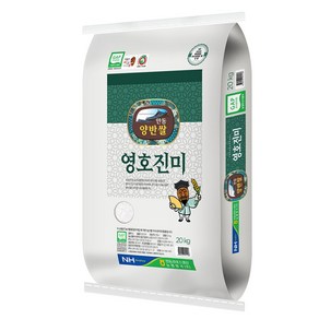 밥맛일품 2024년산 농협햅쌀 안동양반쌀 영호진미 백미, 1개, 20kg