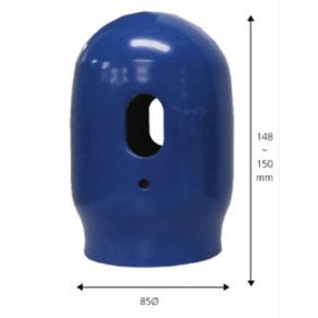 산업시설 가스 저장 고압가스통 청색 85파이 캡 안전 커버 오프너 마개 덮개, 1개