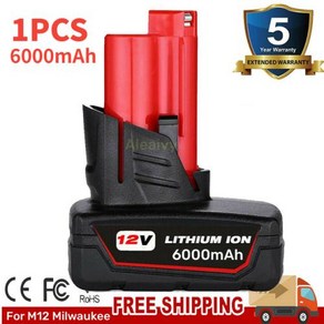 M12 용 충전식 배터리 9000mAh 12V M12 XC 48-11-2410 48-11-2420 48-11-2411 12 볼트 도구, 1개