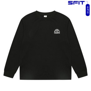 에스핏 중계점 *25년 봄신상 최종가* 솔리드 싱글 티셔츠 (블랙) 터치감이 좋은 면 싱글 원단으로 데일리하게 입는 라운드 긴팔티셔츠 [7-13세 이상] 아동 주니어