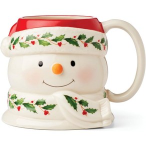 레녹스 895044 홀리데이 산타 머그컵 멀티컬러 16온스 크리스마스 음료 제품, Snowman Mug