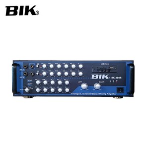 BIK BK-380R 2채널 앰프 노래방 회의실 강의실 학교 학원 매장 카페 마트 행사용 300W