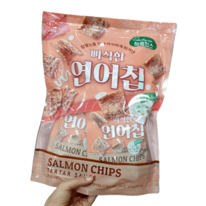 [로씨네]빠삭한 연어칩 타르타르 맥주안주 주전부리, 30g, 6개