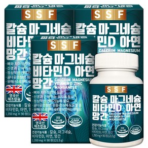 순수식품 칼슘 마그네슘 비타민D 아연 1350mg, 90정, 3개