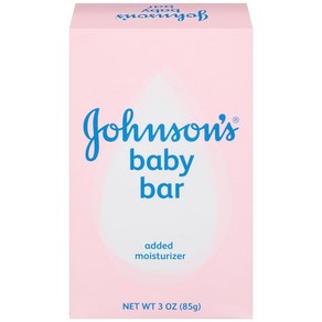 Johnson's Baby 비누 바 부드러운 아기 목욕 및 피부 관리 저자극성 85g(3온스), 1개