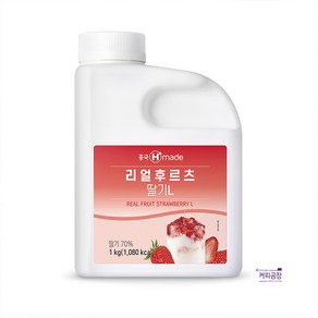 흥국 리얼후르츠 딸기L 1kg (냉동) 딸기베이스 딸기청, 1개, 1L