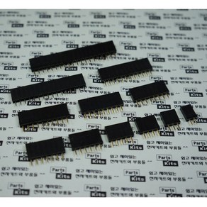 [파츠키츠] 헤더소켓 2.54mm 1열 DIP타입 PCB 컨넥터 2P3P4P5P6P7P8P9P10P12P16P20P 아두이노, 1*8P