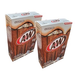 A&W Root Beer Caffeine/Sugar Free Classic On-the-Go A&W 루트 비어 카페인/무설탕 클래식 이동 중에도 음료 믹스 패킷 - 2팩(12ct