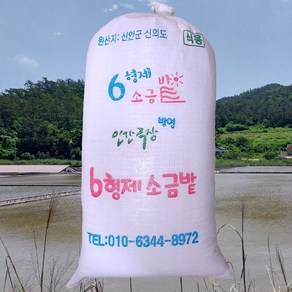 6형제소금밭 천일염 20kg 신안소금 신안천일염 국산소금 굵은소금