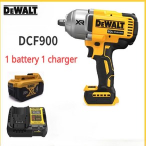 DEWALT 디월트 브러시리스 bldc 전기 렌치 윈드 건 자동차 수리 리튬 충전식 임팩트 타이어 제거 Dcf900, 01 1 battey 1 chage, 1개