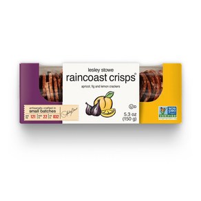 레인코스트 크리스프 살구 무화과 앤 레몬 [미국내수용] Raincoast Cisps Apicot Fig & Lemon Cisps, 150g, 1개