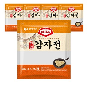 롯데 한입 감자전 500g x5개/ 냉동 부침개 미니 전, 5개