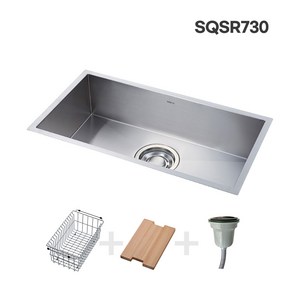 백조 SQSR730 5R 고급 사각볼 싱크볼교체 배수구 도마 악세사리포함 부산 설치, 기본배수구, 자가설치, 1개