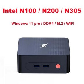 SZBOX HD 오피스 미니 PC 알더 레이크 N100 N200 i3-N305 윈도우 11 프로 DDR4 M.2 RJ45 4k 60Hz, [01] Alde Lake N100, [03] 영국, [01] NO RAM NO ROM NO OS