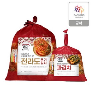 종가 종가집 전라도식 포기김치 5.2kg + 파김치 1kg, 1개