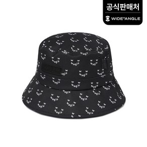 [와이드앵글 공식] 골프 여성 WG 시즌 패턴 버킷햇 WWU23C06Z1, Black, 1개