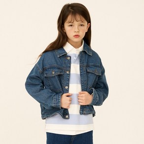[인디고뱅크키즈] 투포켓 크롭 데님자켓 IKJE24151_부천점