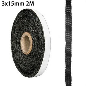 벽난로 씰링 로프 블랙 스토브 나무 굽기 도어 씰 스트립 고온 내화성 10mm 너비 X 3mm, [02] 난로내열유리 15mm