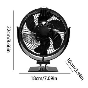 무동력팬 열 구동 스토브 선풍기 벽난로 우드 버너 조용한 홈 효율적인 분배 목재 6 블레이드, [01] B, 1개