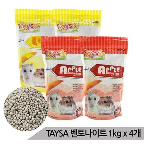 TAYSA 대용량 햄스터 벤토나이트 사과 2개+레몬 2개, 1개, 1kg