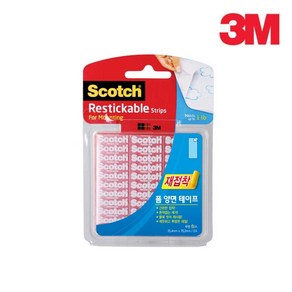 3M 재접착 폼 양면테이프 투명 25.4x76.2mm 6개입 접착테이프 3M테이프 양면테이프 스카치테이프 몰딩양면+그래Shop