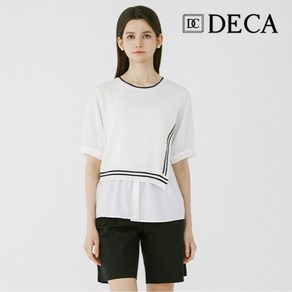 데카 DECA 믹스드 패브릭 블라우스 DA5SSE4