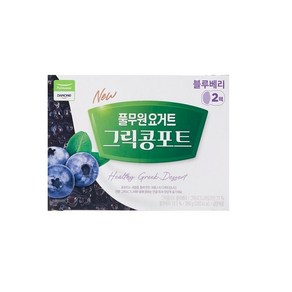 풀무원다논 그릭콩포트 블루베리 140G x 2입 1개 (신선식품), 2개