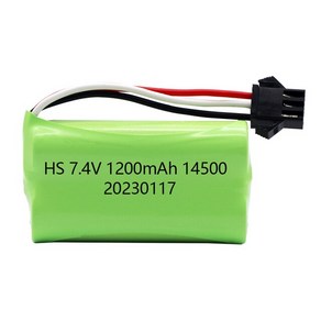 14500 리튬 이온 배터리 및 USB 충전기 리모컨 물총알 총 RC 부품 2S 7.4V SM-3P 플매트 카펫 러그 1200mAh, [04] 1B, 1개