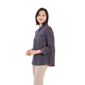 [크로커다일레이디] 레이온코튼 혼방 체크포인트 셔츠