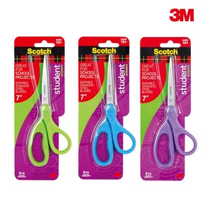 3M 스카치 학생용 가위 7인치, 2개, 색상랜덤