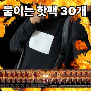 로수어 따뜻HOT팩 옷에 붙이는 포켓형 핫팩 42.5g (30개), 30개