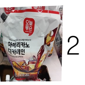 오늘좋은 아메리카노 디카페인 액상커피, 2개, 1.5L